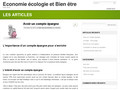 economie écologie bien etre